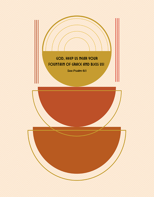 MiCoo Art & Decor Digital Download Artwork FOUNTAIN OF GRACE - Mid Century Style - Digital Download