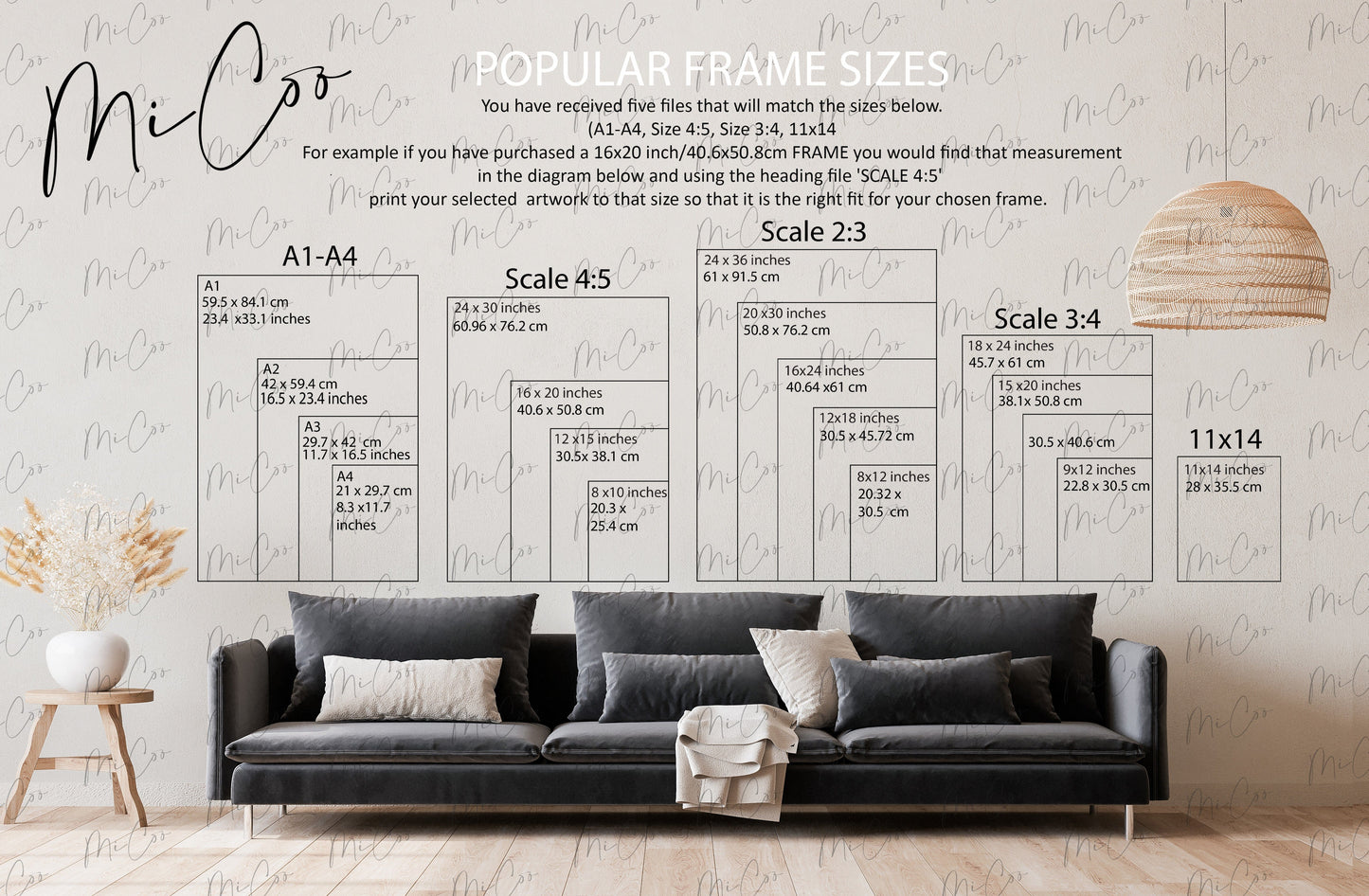 MiCoo Art & Decor Digital Download Artwork FOUNTAIN OF GRACE - Mid Century Style - Digital Download