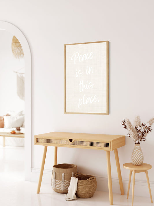 MiCoo Art & Decor Digital Download Artwork PEACE IS IN THIS PLACE -  Christmas Word Art - Digital Download