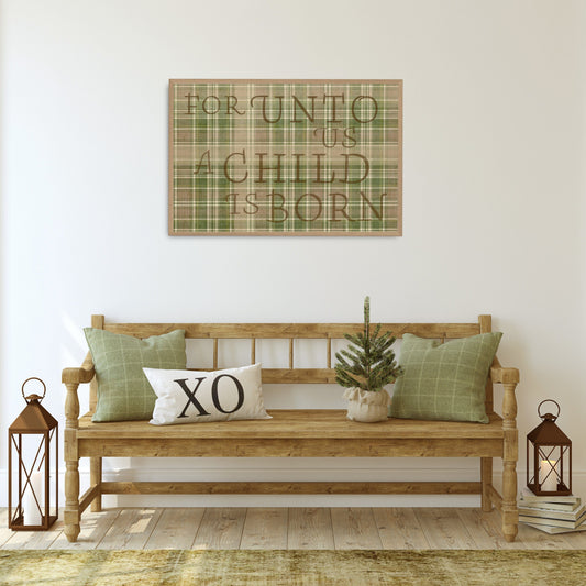 MiCoo Art & Decor Posters, Prints and Visual Artworks A CHILD IS BORN - Christmas Word Art - Digital Download