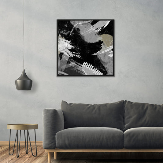 MiCoo Art & Decor Posters, Prints and Visual Artworks A WAY - Monochrome Abstract - Framed Canvas