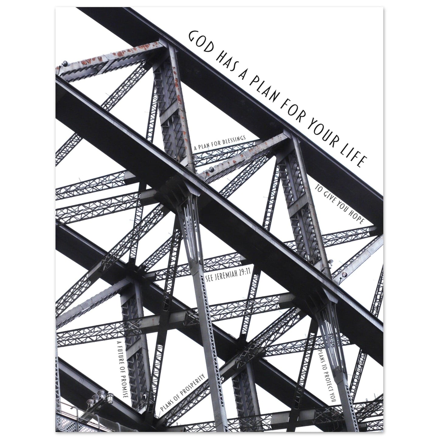 MiCoo Art & Decor Posters, Prints and Visual Artworks 27x35 cm / 11x14″ ARCH OF HOPE - Abstract - Monochrome -  Poster