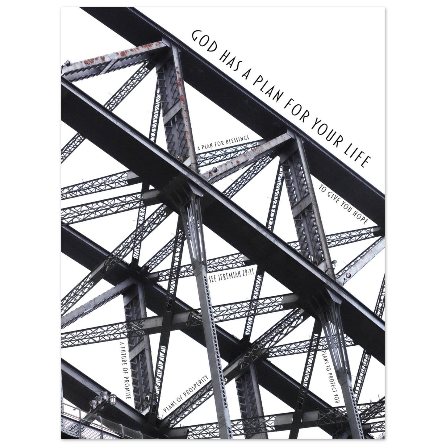 MiCoo Art & Decor Posters, Prints and Visual Artworks 30x40 cm / 12x16″ ARCH OF HOPE - Abstract - Monochrome -  Poster