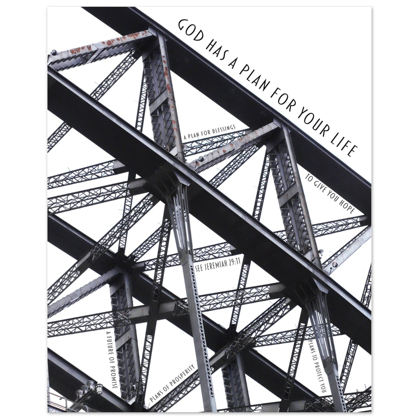 MiCoo Art & Decor Posters, Prints and Visual Artworks 40x50 cm / 16x20″ ARCH OF HOPE - Abstract - Monochrome -  Poster