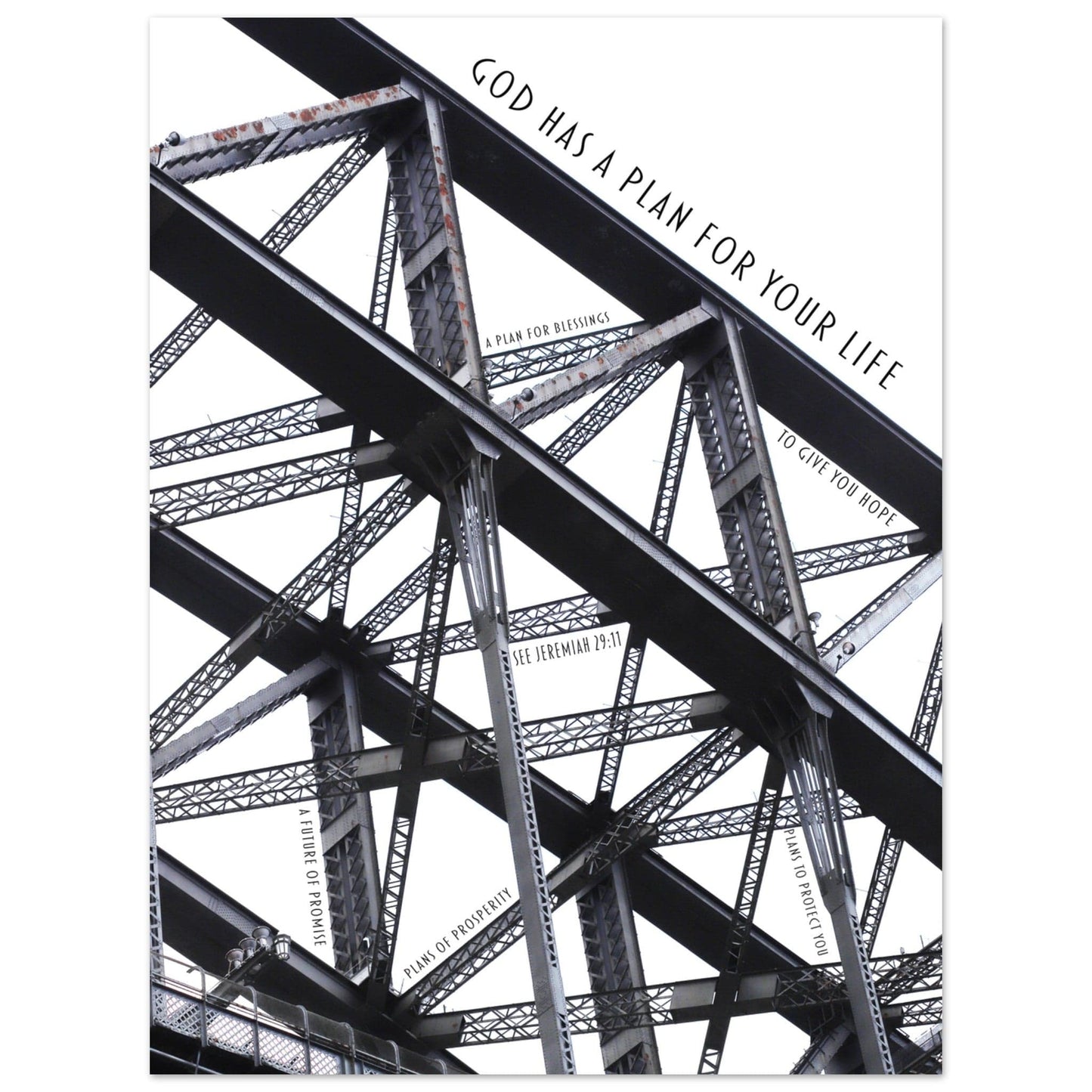 MiCoo Art & Decor Posters, Prints and Visual Artworks 45x60 cm / 18x24″ ARCH OF HOPE - Abstract - Monochrome -  Poster