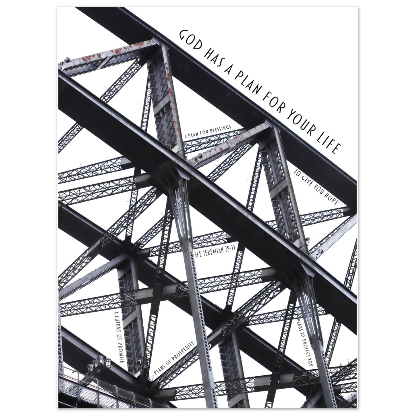 MiCoo Art & Decor Posters, Prints and Visual Artworks 75x100 cm / 30x40″ ARCH OF HOPE - Abstract - Monochrome -  Poster