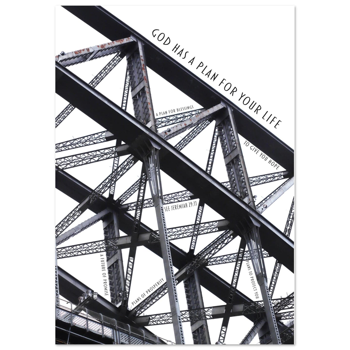 MiCoo Art & Decor Posters, Prints and Visual Artworks A1 (59.4 x 84.1  cm) ARCH OF HOPE - Abstract - Monochrome -  Poster