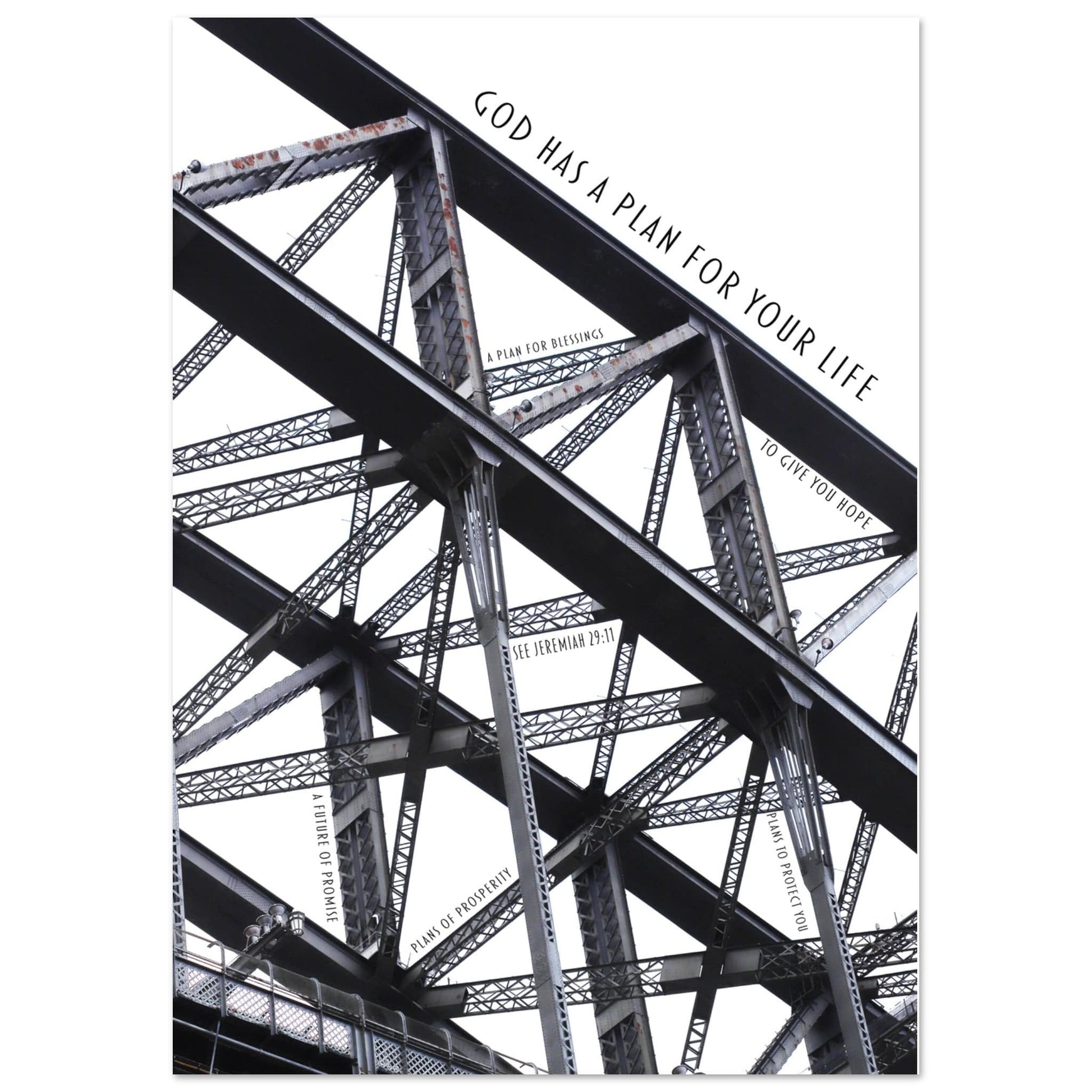 MiCoo Art & Decor Posters, Prints and Visual Artworks A1 (59.4 x 84.1  cm) ARCH OF HOPE - Abstract - Monochrome -  Poster