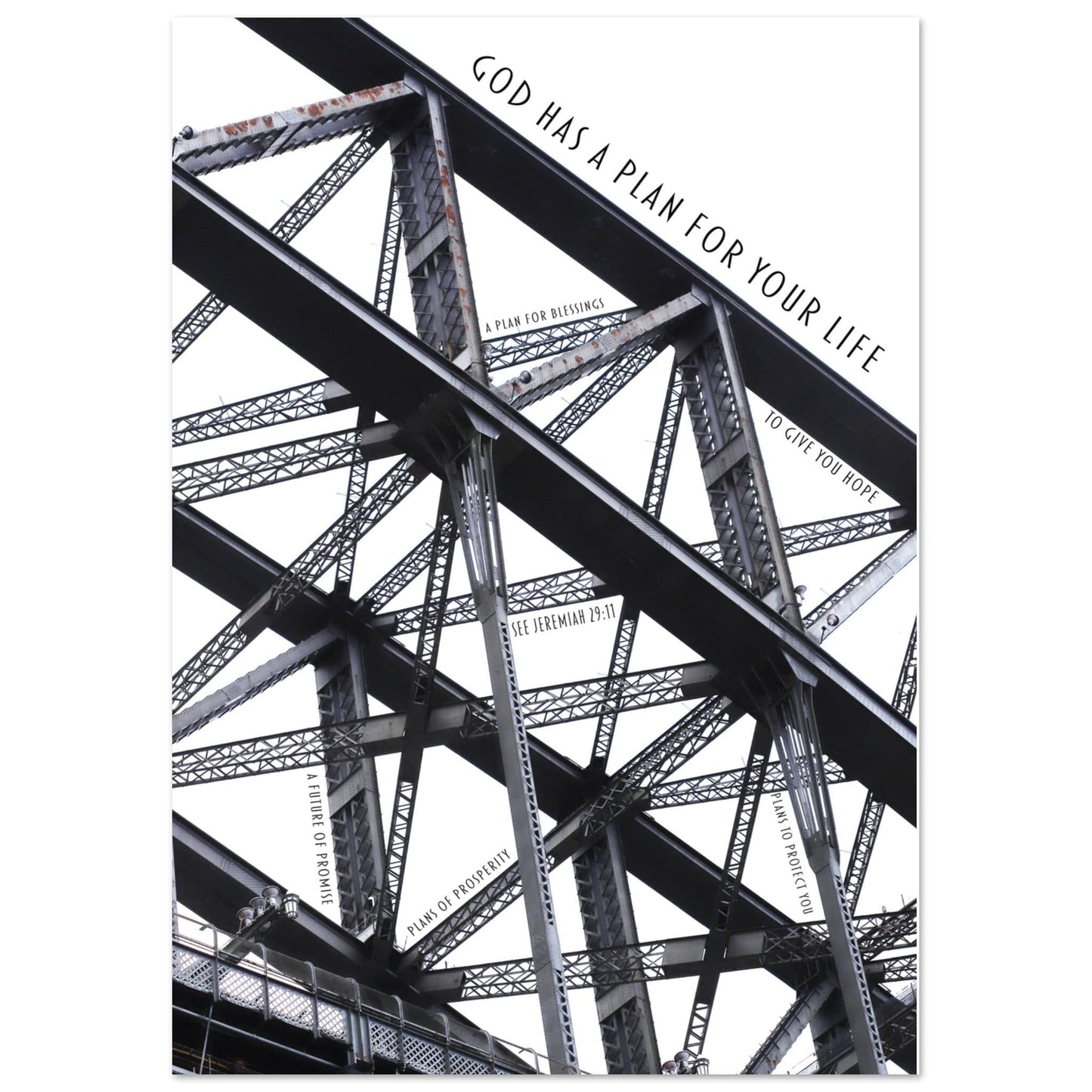 MiCoo Art & Decor Posters, Prints and Visual Artworks A2 (42 x 59.4  cm) ARCH OF HOPE - Abstract - Monochrome -  Poster