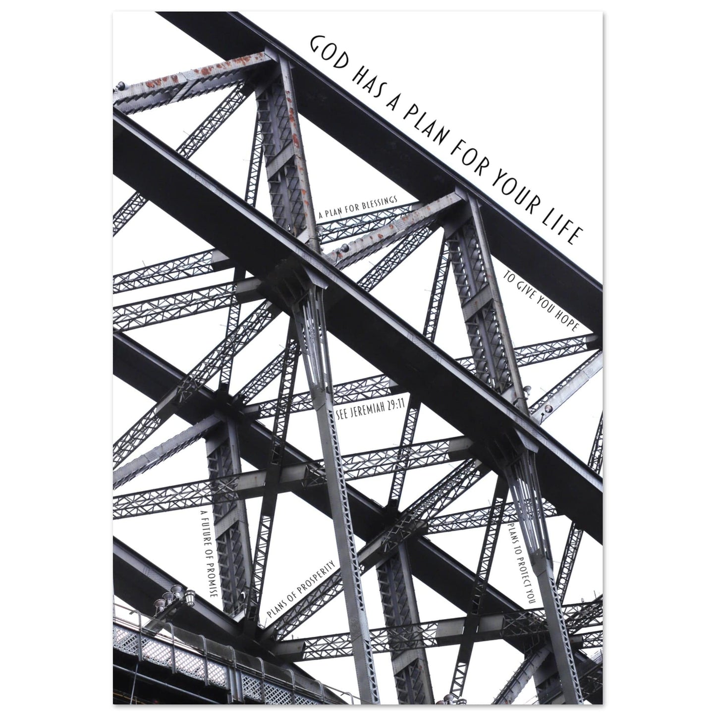 MiCoo Art & Decor Posters, Prints and Visual Artworks A3 (29.7 x 42  cm) ARCH OF HOPE - Abstract - Monochrome -  Poster