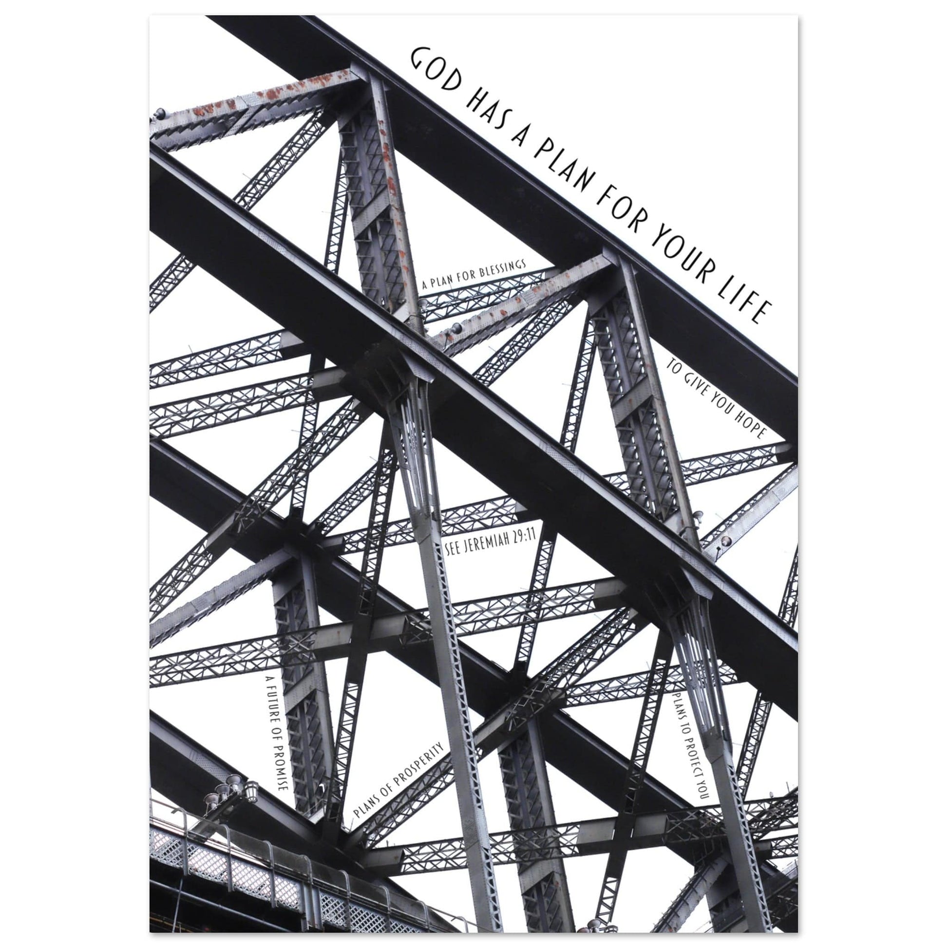 MiCoo Art & Decor Posters, Prints and Visual Artworks A3 (29.7 x 42  cm) ARCH OF HOPE - Abstract - Monochrome -  Poster