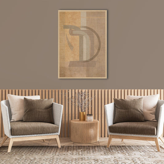 Symbolic abstract artwork in warm earthy tones, declaring blessings and a sense of being blessed in a modern country farmhouse style