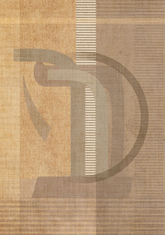 abstract Modern Country/Farmhouse style the symbol of blessing in earthy tones with soft checks and lines in background