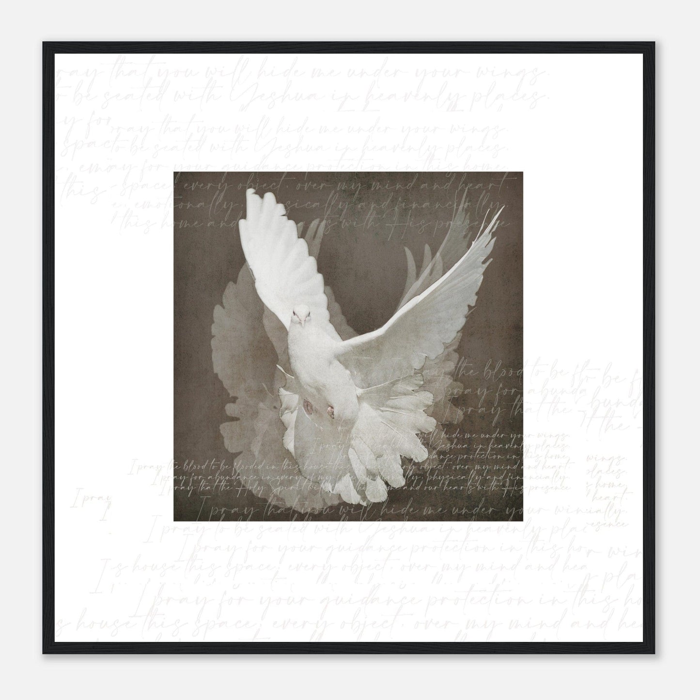 MiCoo Art & Decor Posters, Prints and Visual Artworks DOVE OF PEACE - Abstract - Framed Poster