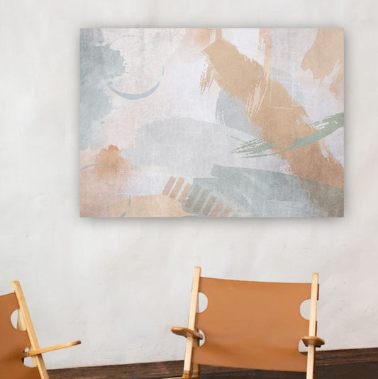 Abstract artwork soft muted earthy tones