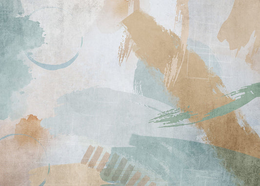 Abstract earthy tones inspired by parable drawing from the well