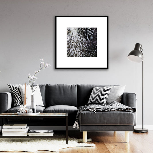 MiCoo Art & Decor Posters, Prints and Visual Artworks EACH FEATHER - Monochrome - Framed Poster