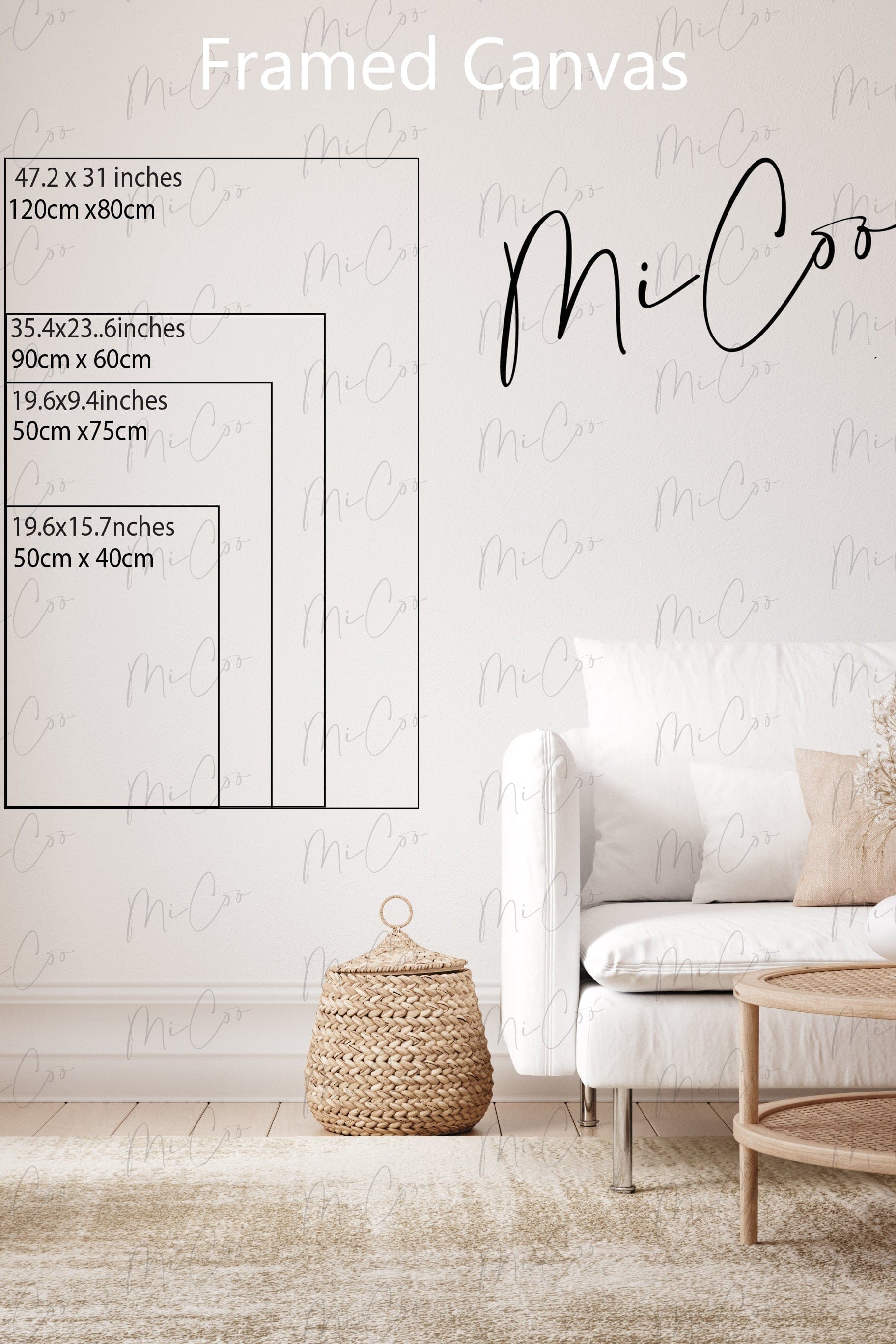 MiCoo Art & Decor Posters, Prints and Visual Artworks EMBRACE - Abstract - Framed Canvas