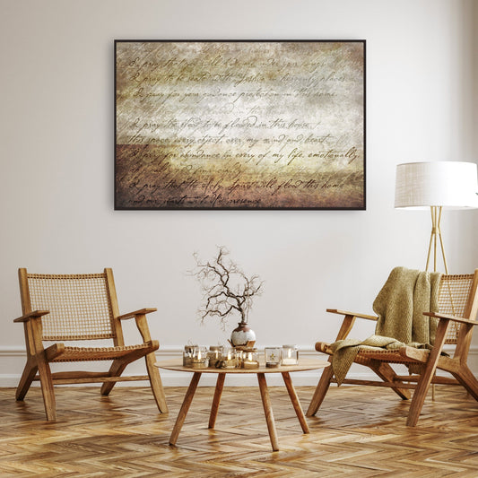 Word Art - Framed Canvas