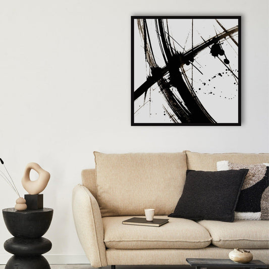 MiCoo Art & Decor Posters, Prints and Visual Artworks FREEDOM OF THE CROSS - Monochrome - Abstract - Fine Art  Print