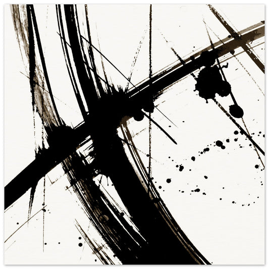 MiCoo Art & Decor Posters, Prints and Visual Artworks 70x70 cm / 28x28″ FREEDOM OF THE CROSS - Monochrome - Abstract - Fine Art  Print