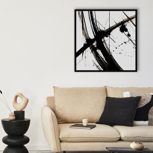 MiCoo Art & Decor Posters, Prints and Visual Artworks FREEDOM OF THE CROSS - Monochrome - Abstract - Framed Poster