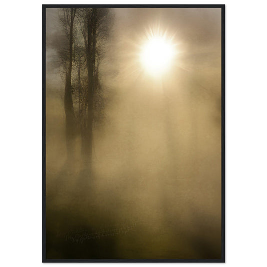 Micoo Art and Decor Posters, Prints and Visual Artworks 70x100 cm / 28x40″ / Black frame GIVEN PEACE - Abstract Landscape - Framed Poster