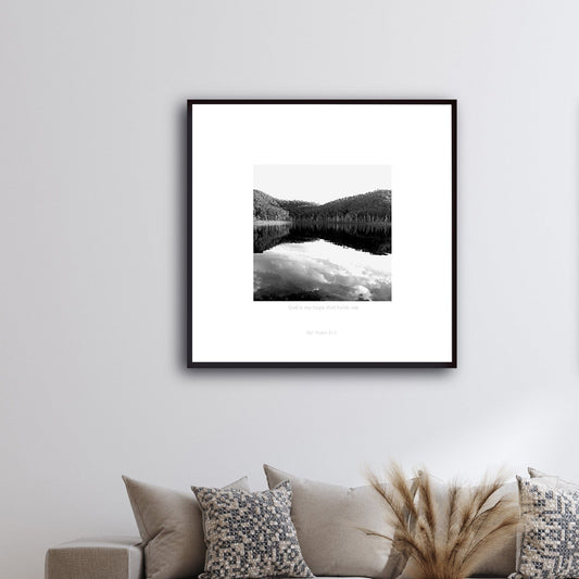 MiCoo Art & Decor Posters, Prints and Visual Artworks HE HOLDS ME - Landscape - Monochrome - Fine Art Framed Print