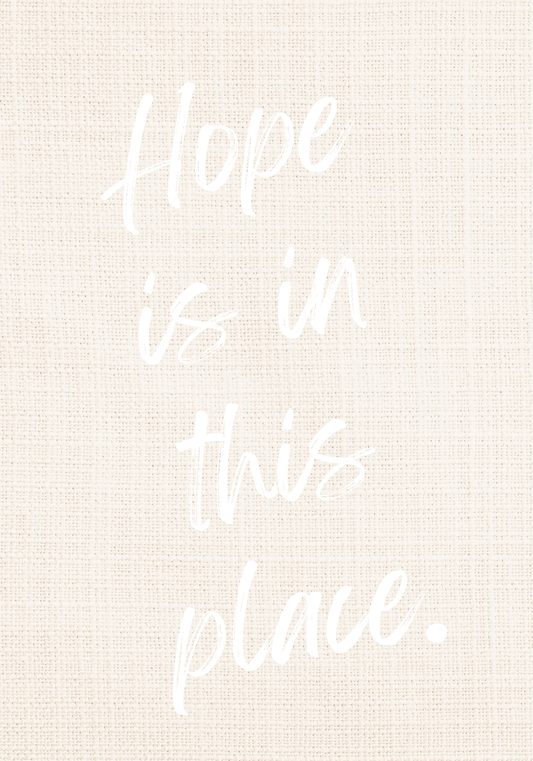 MiCoo Art & Decor Posters, Prints and Visual Artworks HOPE IS IN THIS PLACE - Word Art - Digital Download