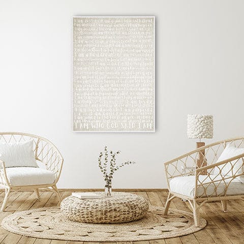 Micoo Art and Decor Posters, Prints and Visual Artworks I AM DESTINED - Word Art - Framed Poster