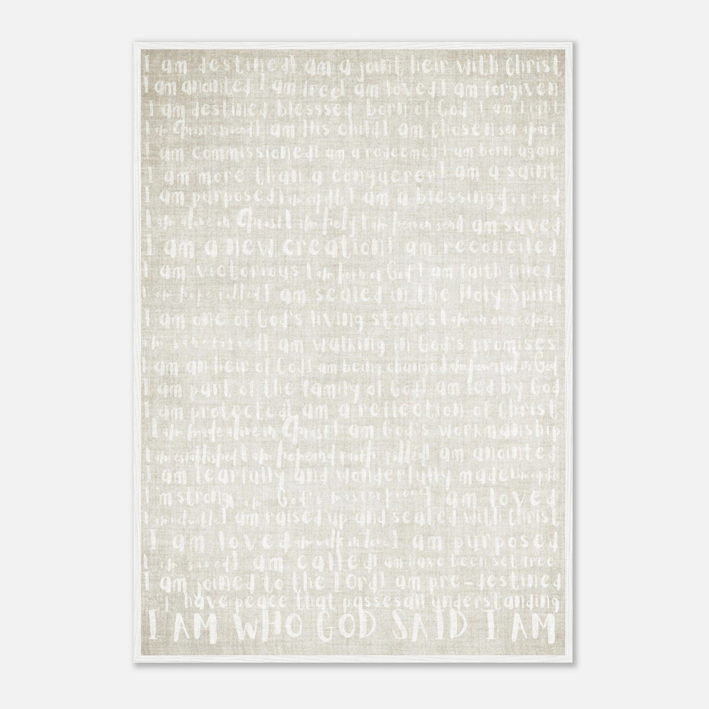 Micoo Art and Decor Posters, Prints and Visual Artworks I AM DESTINED - Word Art - Framed Poster