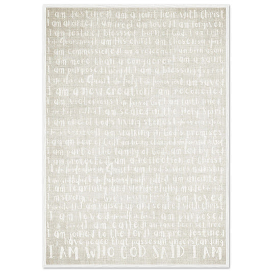 Micoo Art and Decor Posters, Prints and Visual Artworks 70x100 cm / 28x40″ / White frame I AM DESTINED - Word Art - Framed Poster
