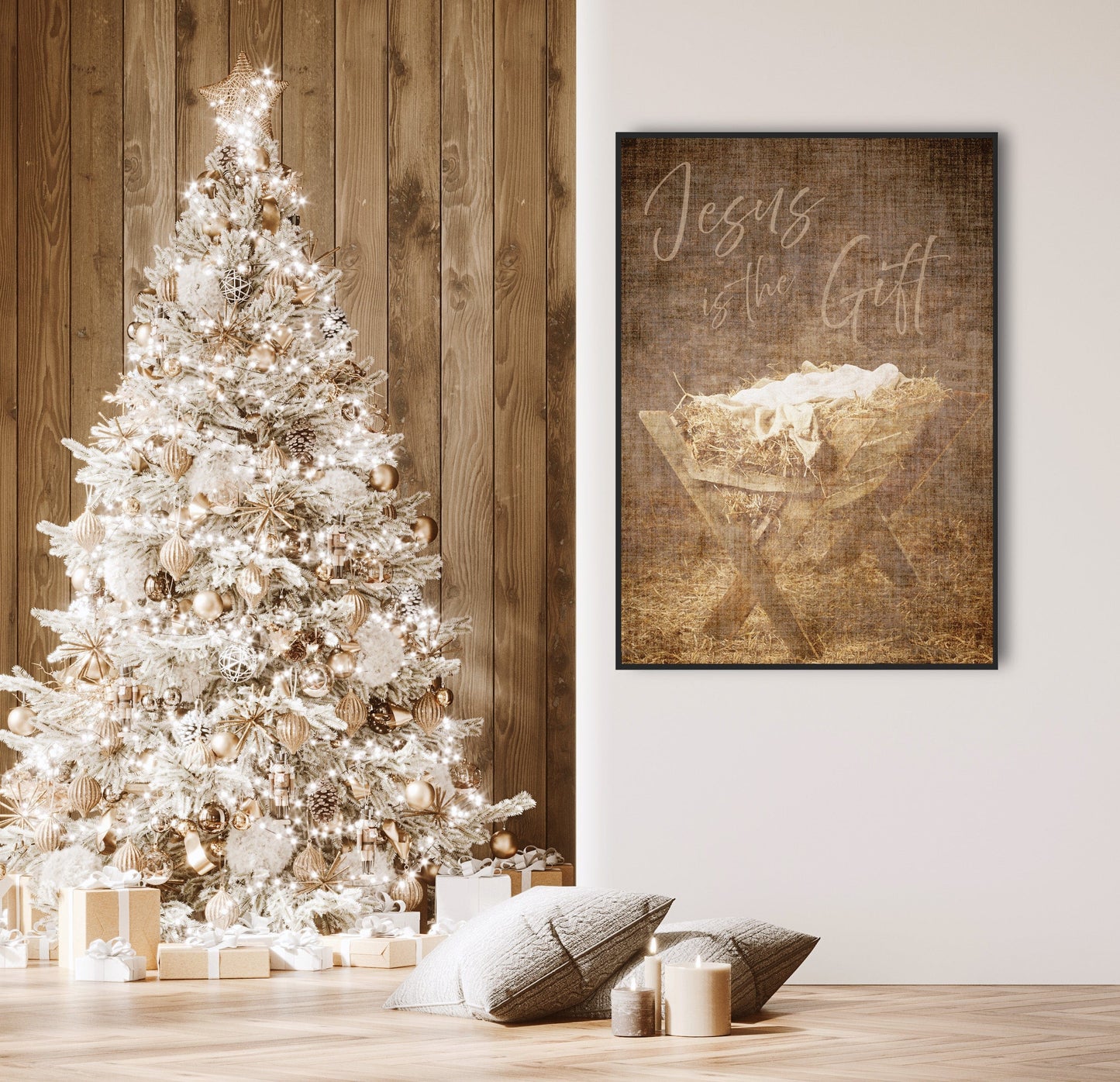 MiCoo Art & Decor Posters, Prints and Visual Artworks JESUS IS THE GIFT - Christmas - Digital Download