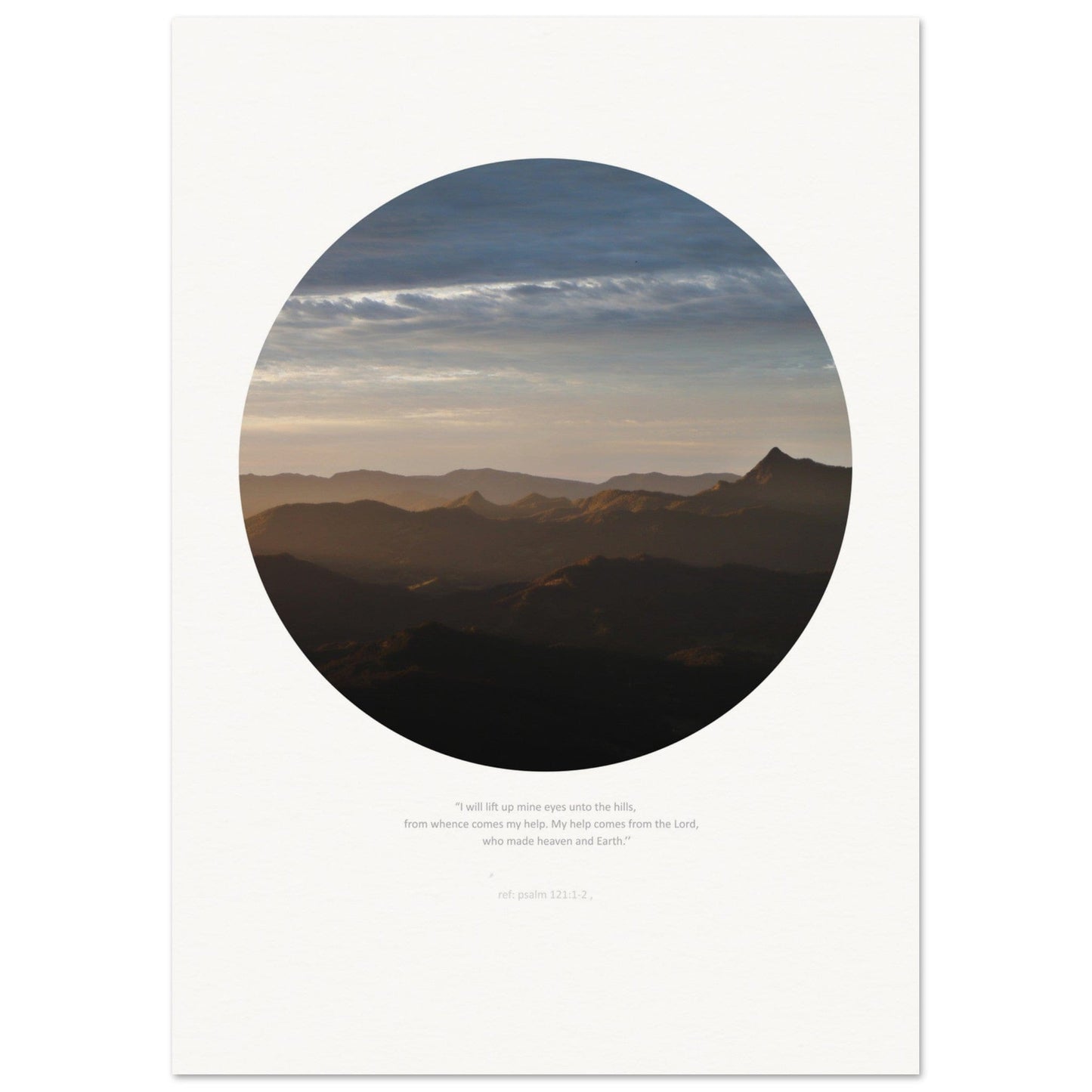 MiCoo Art & Decor Posters, Prints and Visual Artworks A3 (29.7 x 42 cm) LOOK TO THE HILLS - Landscape - Fine Art Print