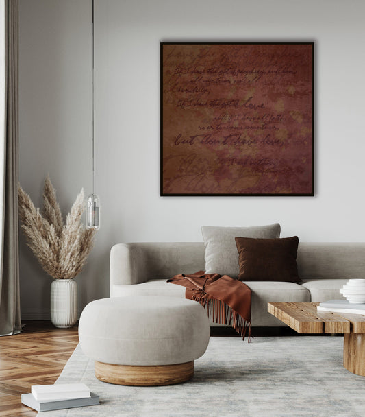 MiCoo Art & Decor Posters, Prints and Visual Artworks LOVE IS - Word Art - Abstract - Framed Canvas Print