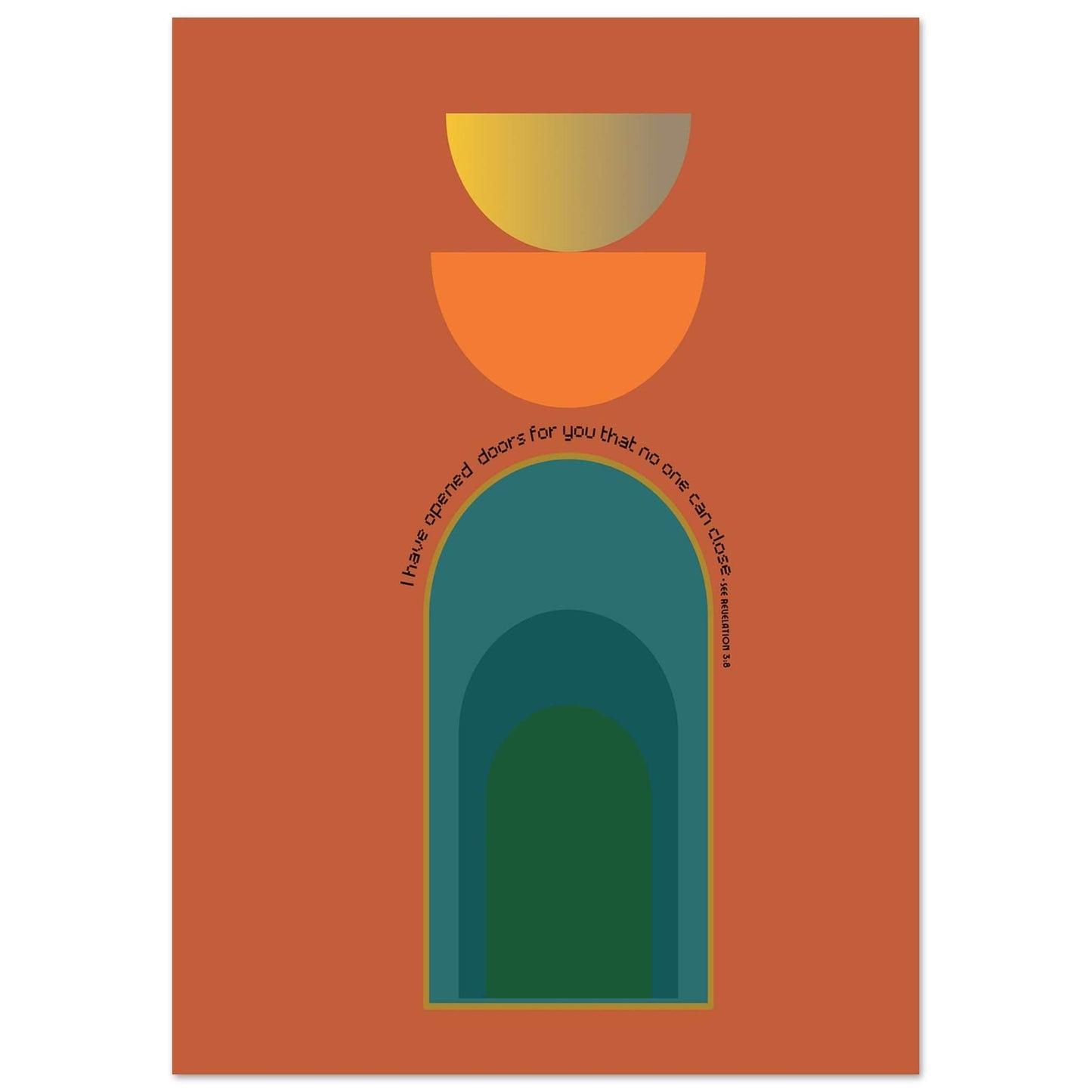 MiCoo Art & Decor Posters, Prints and Visual Artworks A3 (29.7 x 42 cm) OPEN DOOR - Mid Century Style - Poster