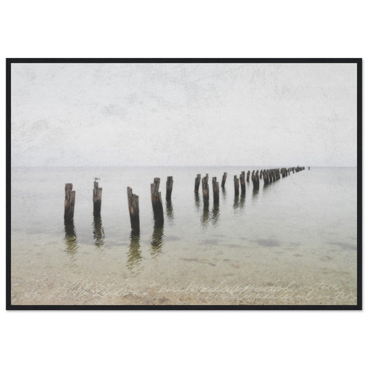 Micoo Art and Decor Posters, Prints and Visual Artworks 70x100 cm / 28x40″ / Black frame PEACEFUL WATERS - Seascape - Nautical - Framed Poster