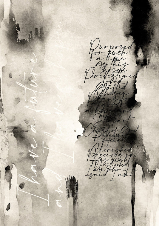 monochrome abstracted Word Art