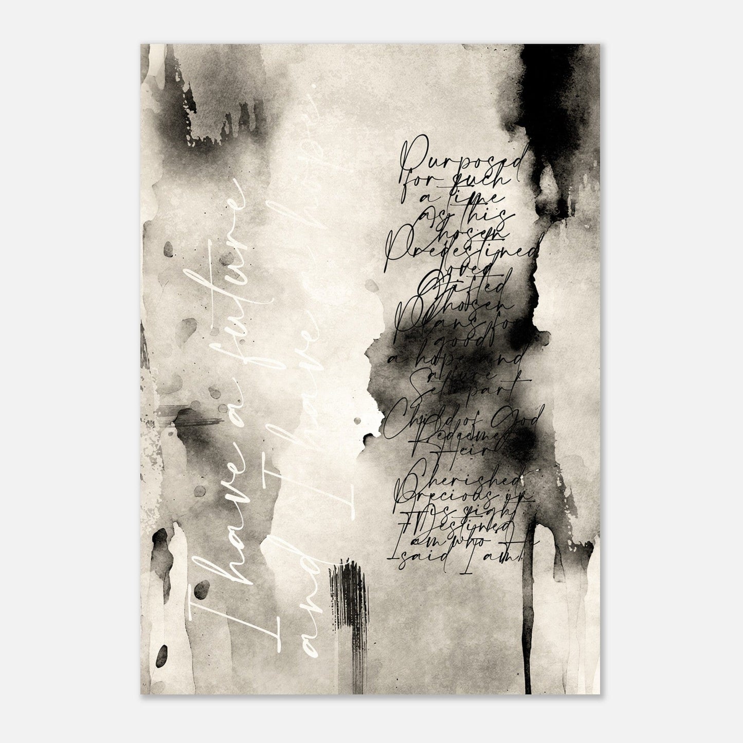 Micoo Art and Decor Posters, Prints and Visual Artworks PURPOSED - Word Art - Monochrome - Poster