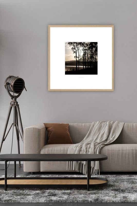 MiCoo Art & Decor Posters, Prints and Visual Artworks REFLECTING LIGHT  - Landscape - Monochrome - Fine Art Print