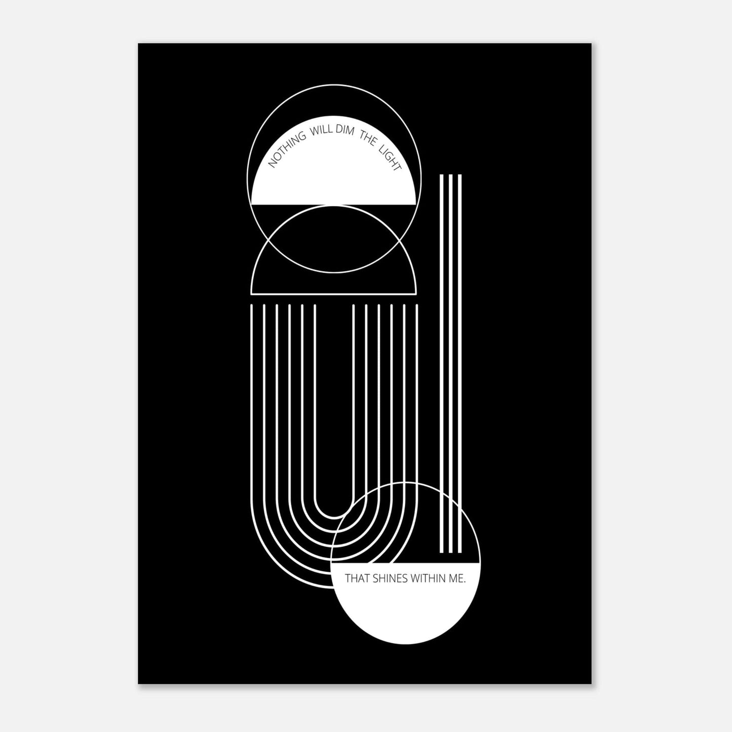Micoo Art and Decor Posters, Prints and Visual Artworks SHINING LIGHT - Monochrome - Poster