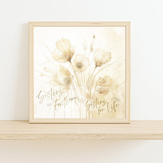 MiCoo Art & Decor Posters, Prints and Visual Artworks SISTERS IN FAITH - Word Art - Digital Download