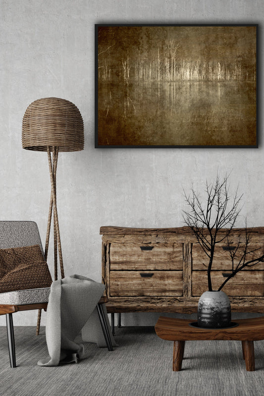 MiCoo Art & Decor Posters, Prints and Visual Artworks SOLITUDE - Abstract Landscape - Framed Canvas