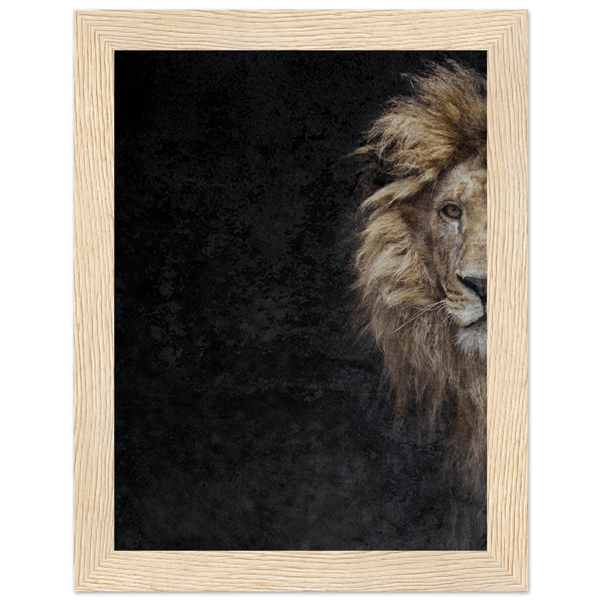 Micoo Art and Decor Posters, Prints and Visual Artworks 15x20 cm / 6x8″ / Wood frame THE LION OF JUDAH - Framed Poster