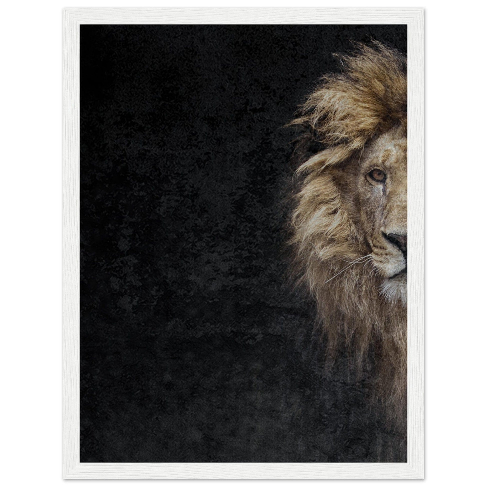 Micoo Art and Decor Posters, Prints and Visual Artworks 30x40 cm / 12x16″ / White frame THE LION OF JUDAH - Framed Poster