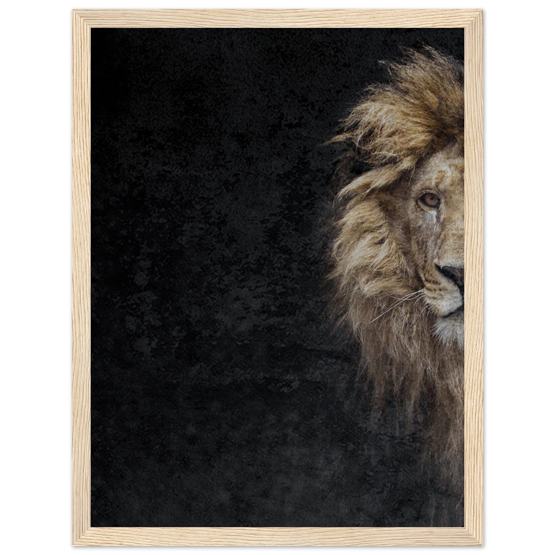 Micoo Art and Decor Posters, Prints and Visual Artworks 30x40 cm / 12x16″ / Wood frame THE LION OF JUDAH - Framed Poster