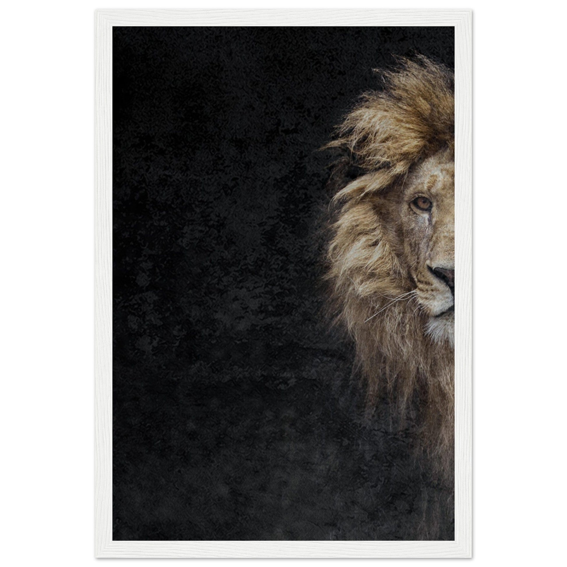 Micoo Art and Decor Posters, Prints and Visual Artworks 30x45 cm / 12x18″ / White frame THE LION OF JUDAH - Framed Poster