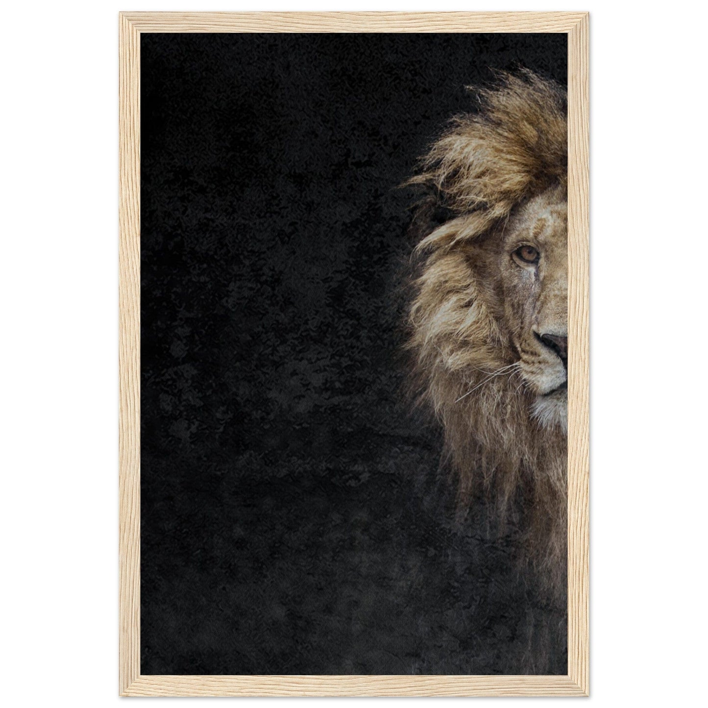 Micoo Art and Decor Posters, Prints and Visual Artworks 30x45 cm / 12x18″ / Wood frame THE LION OF JUDAH - Framed Poster
