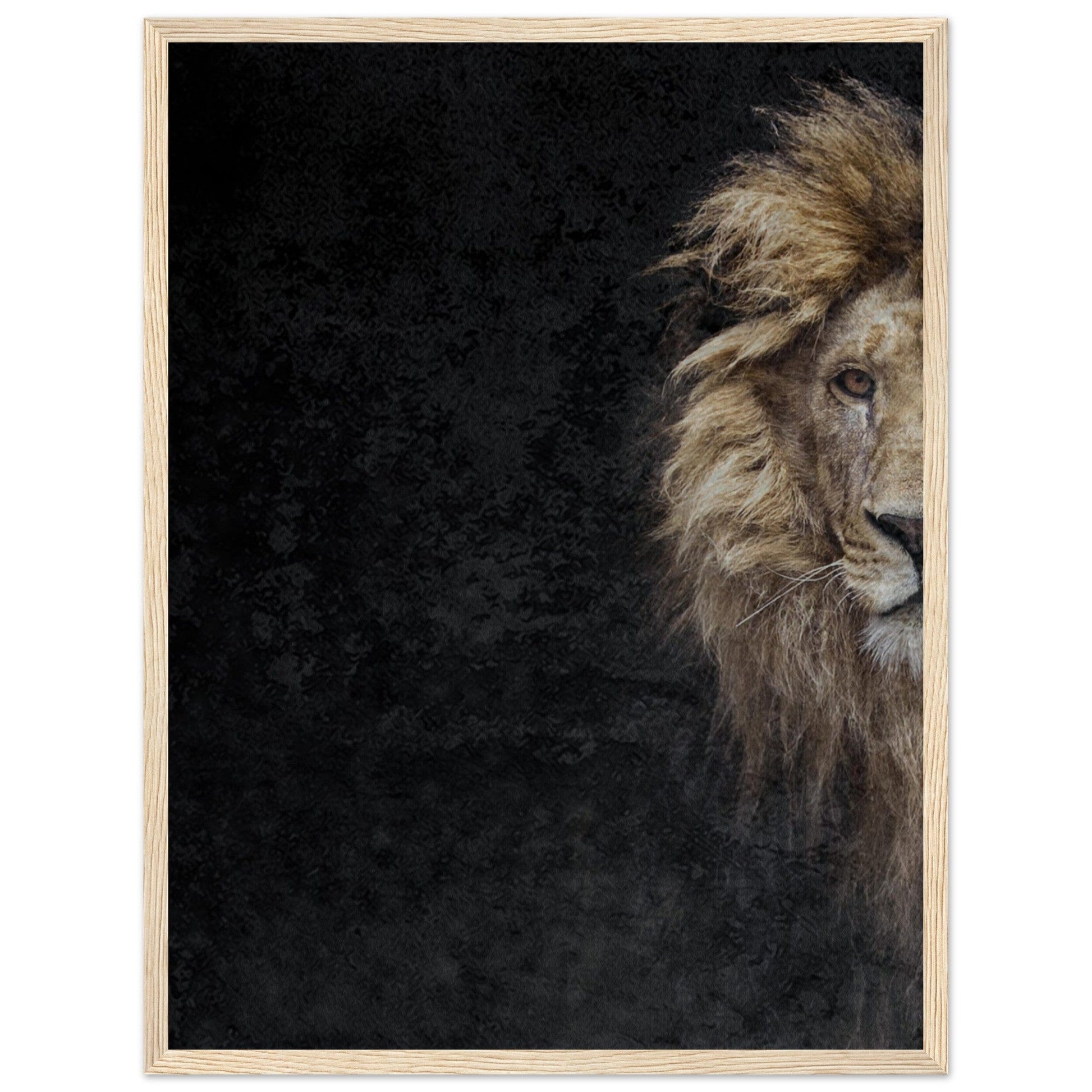 Micoo Art and Decor Posters, Prints and Visual Artworks 45x60 cm / 18x24″ / Wood frame THE LION OF JUDAH - Framed Poster