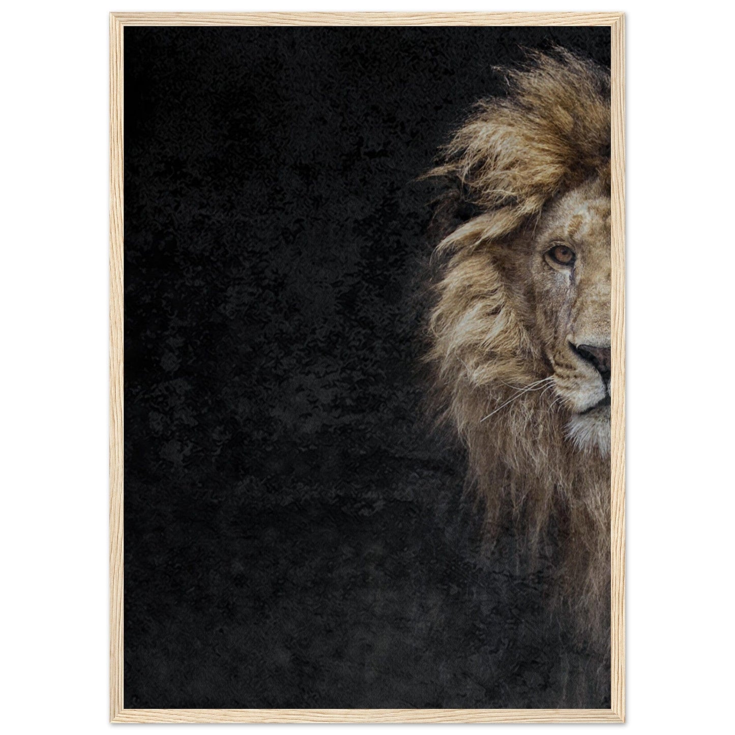 Micoo Art and Decor Posters, Prints and Visual Artworks 50x70 cm / 20x28″ / Wood frame THE LION OF JUDAH - Framed Poster